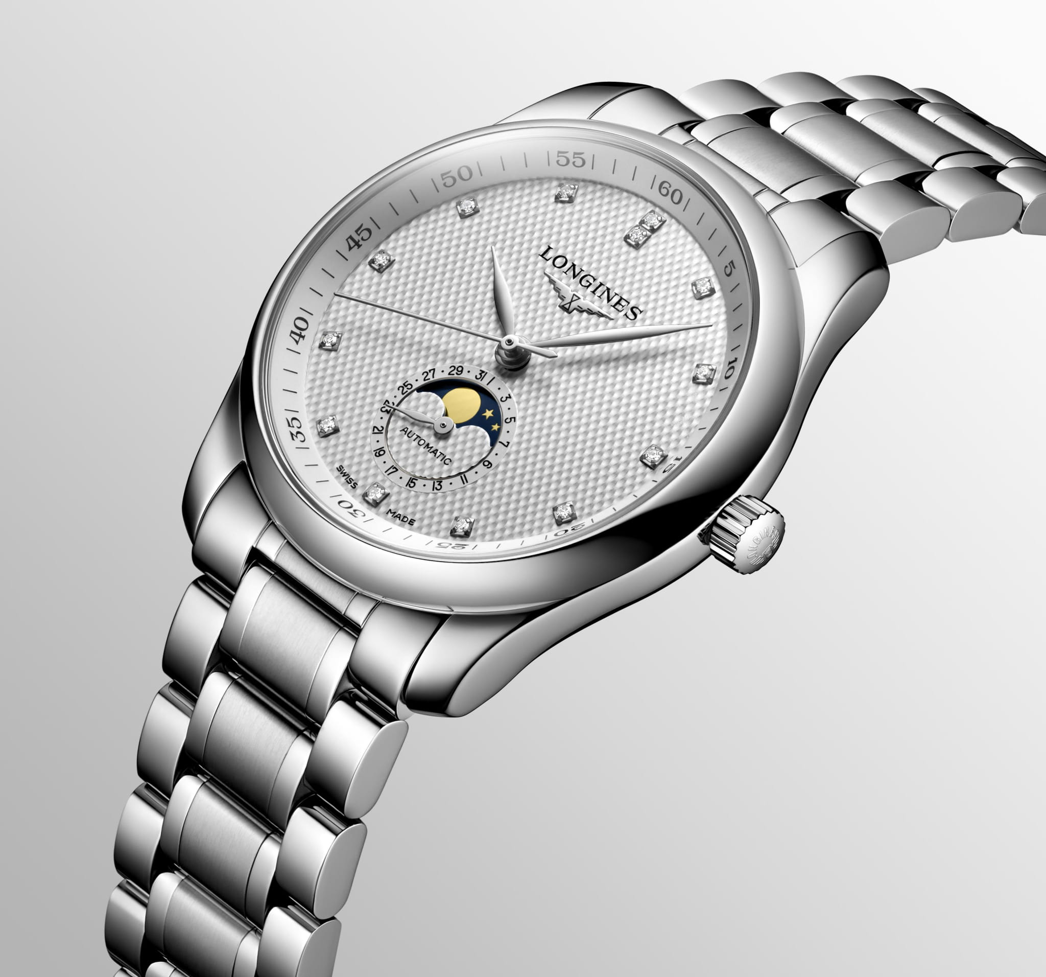 Longines Longines Master Collection L2.909.4.77.6 мужские часы серебристый циферблат на запястье