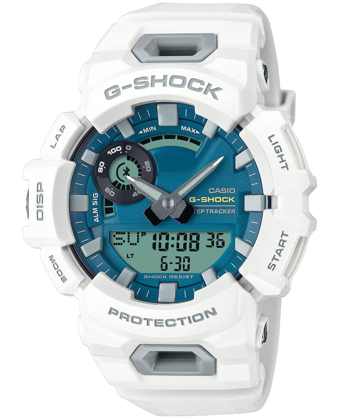 Casio Casio G-Shock GBA-900CB-7ADR (GBA-900CB-7A) G-SQUAD GBA-900CB-7A электронные мужские часы синий циферблат, браслет полимер — вид спереди