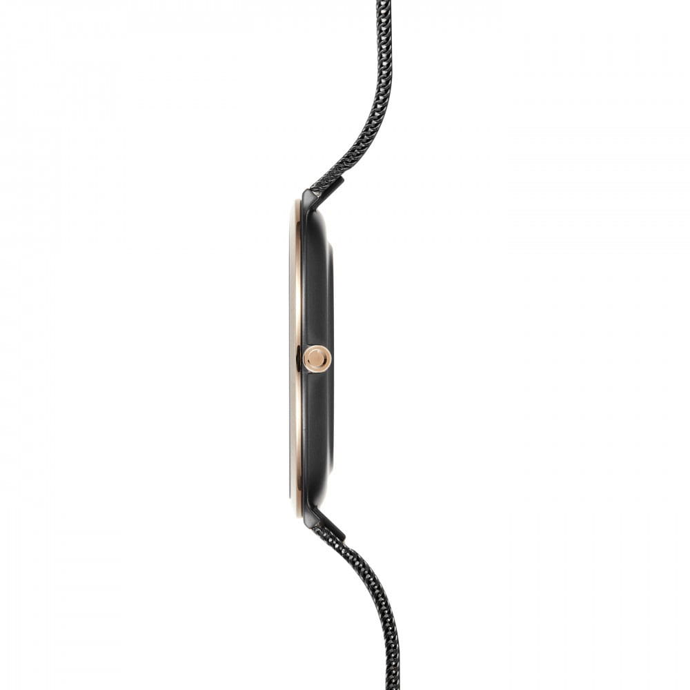 Obaku Obaku Mesh V269GXMWMB,  дания мужские часы на браслете сталь с ip покрытием боковой вид