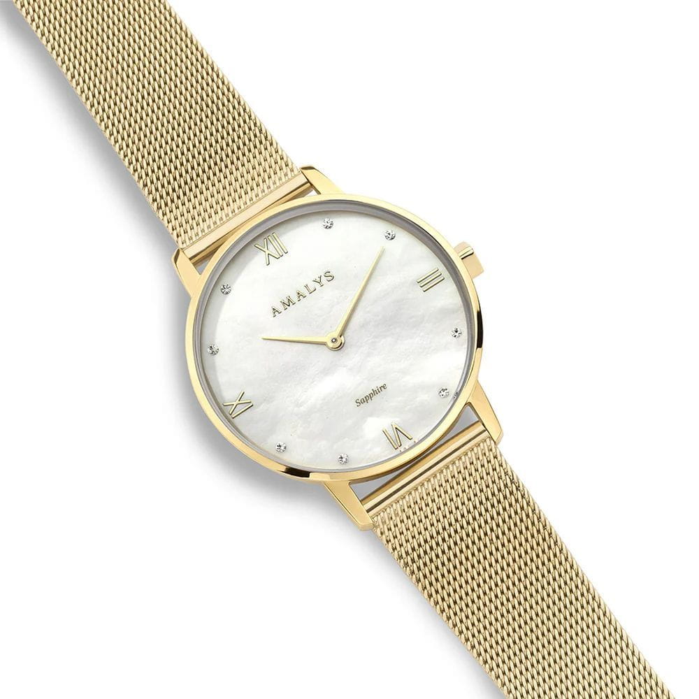 Amalys Amalys Kelly AMW-183,  бельгия женские часы на браслете нержавеющая сталь с pvd-покрытием боковой вид