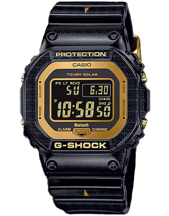 Casio Casio G-Shock GW-B5600SGM-1DR (GW-B5600SGM-1)  GW-B5600SGM-1DR электронные мужские часы  циферблат, браслет пластик — вид спереди