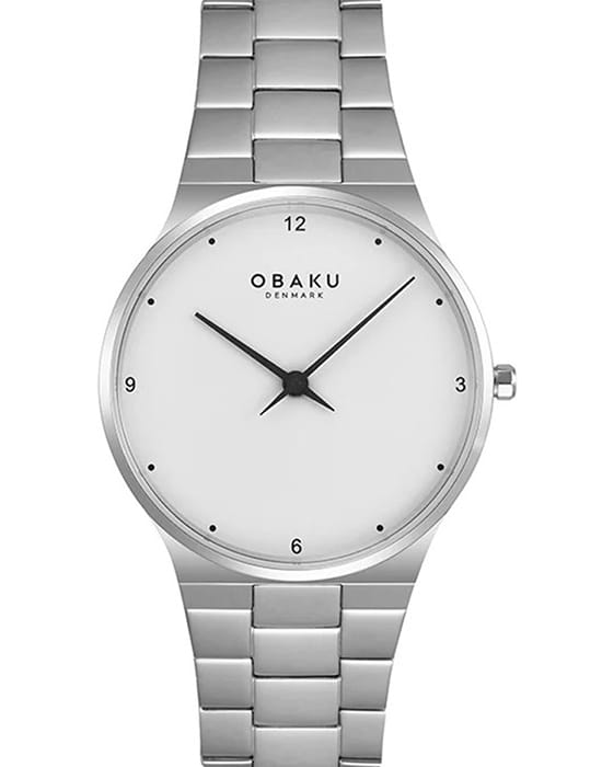 Obaku Obaku Serviet V305LXCWSC  V305LXCWSC кварцевые женские часы белый циферблат, браслет нержавеющая сталь — вид спереди