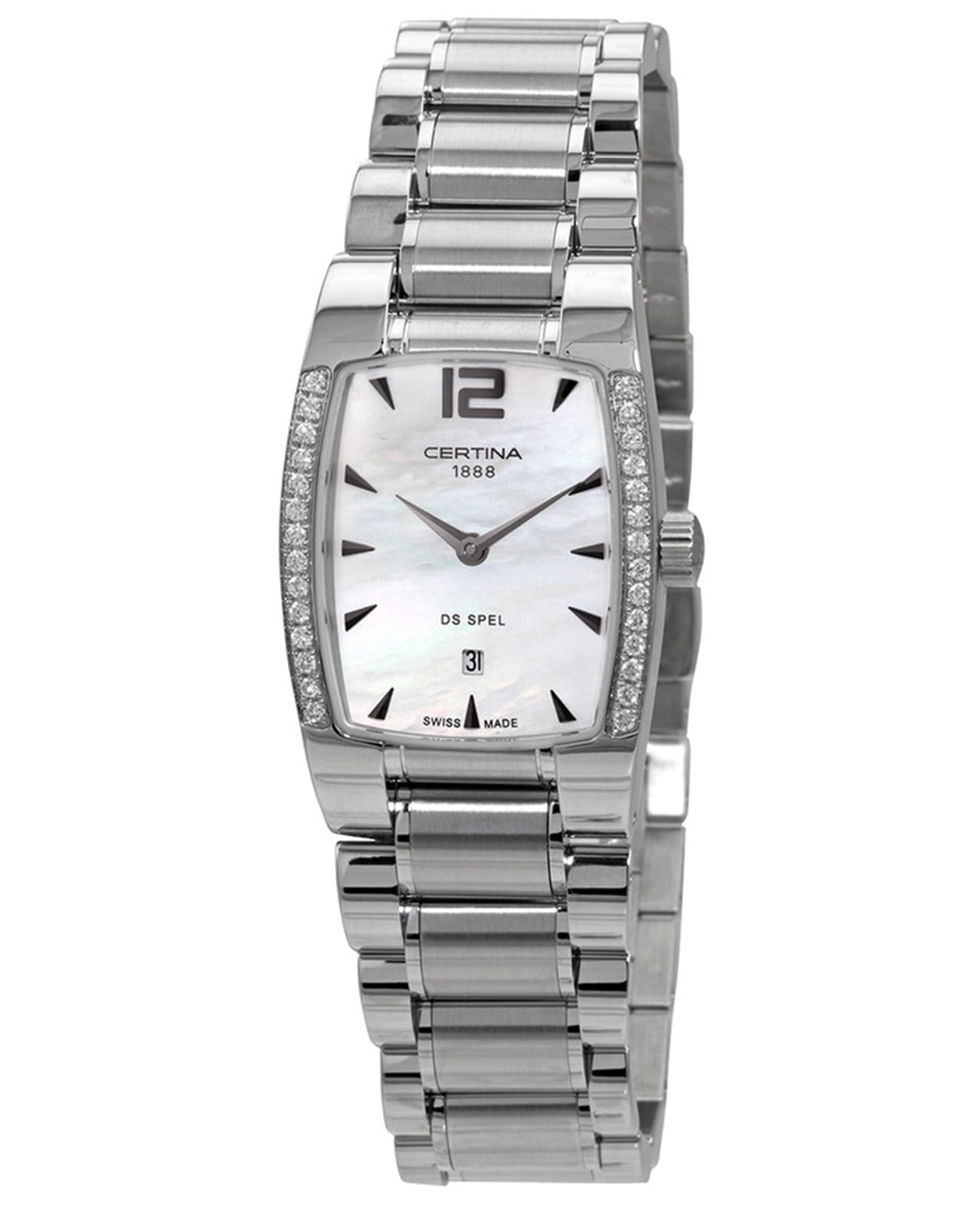 Certina Certina DS Podium C012.309.11.117.01  C0123091111701 кварцевые женские часы перламутровый циферблат, браслет нержавеющая сталь — вид спереди