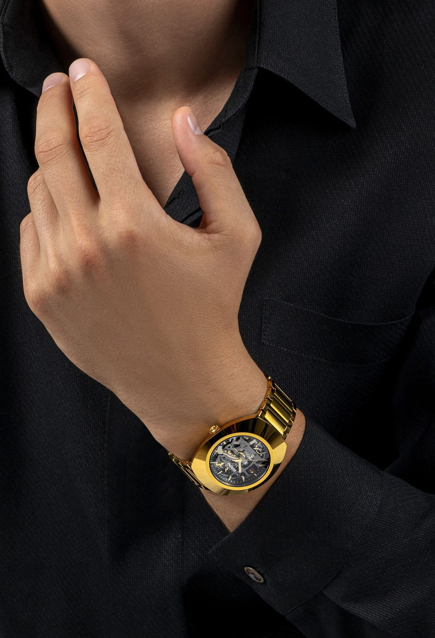 Rado Rado DiaStar Original Skeleton R12164153 механические мужские часы часы крупный план серый циферблата