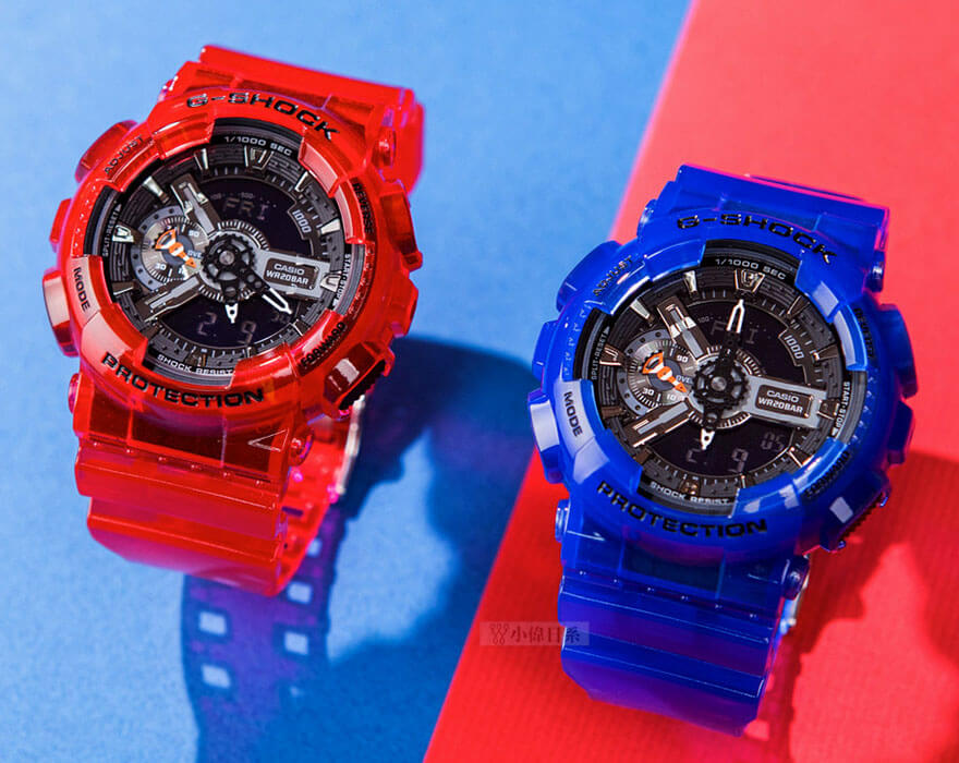 Casio Casio G-Shock GA-110CR-2A, g-shock япония мужские часы на браслете пластик боковой вид