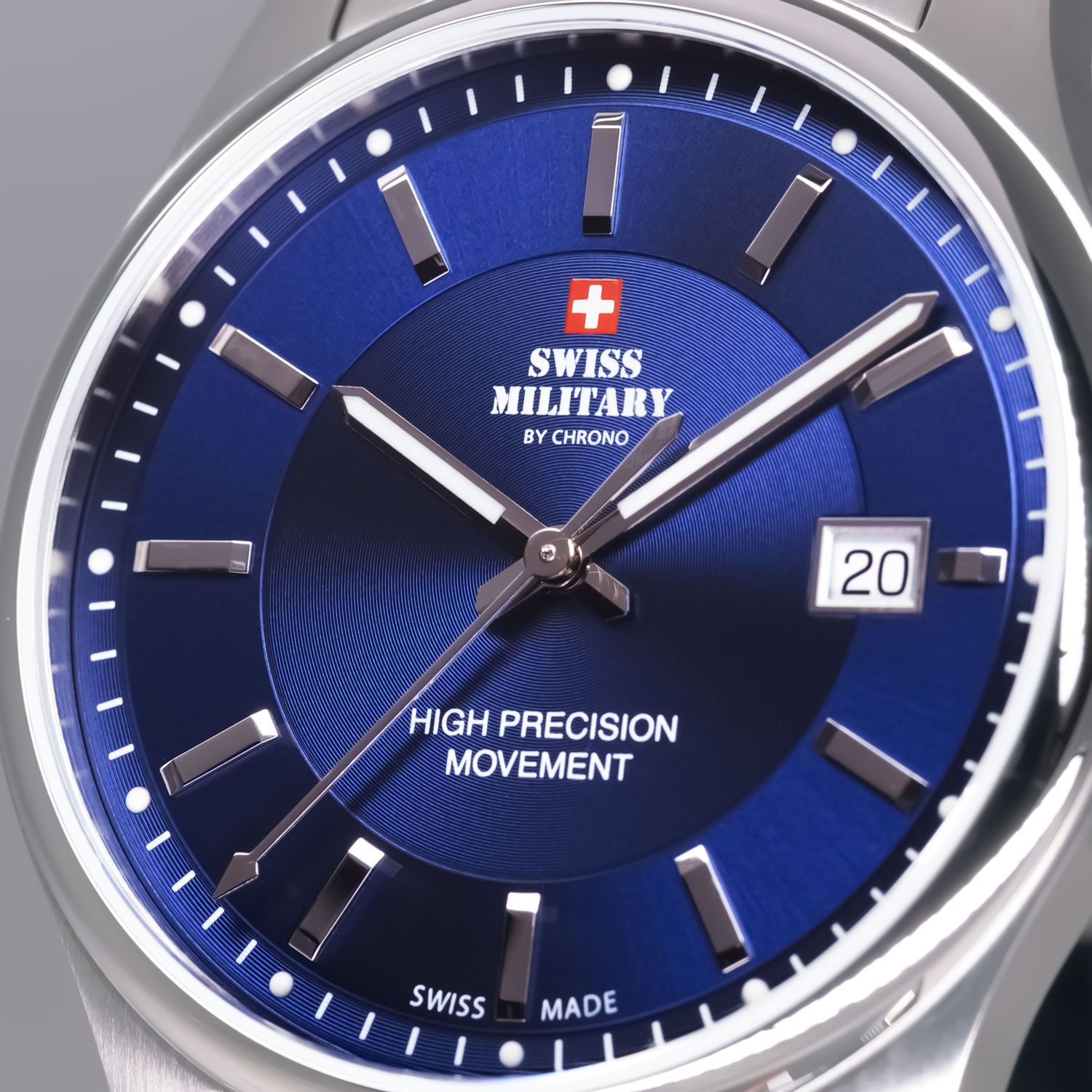 Swiss Military by Chrono Swiss Military by Chrono SM30200.03,  швейцария мужские часы на браслете нержавеющая сталь боковой вид