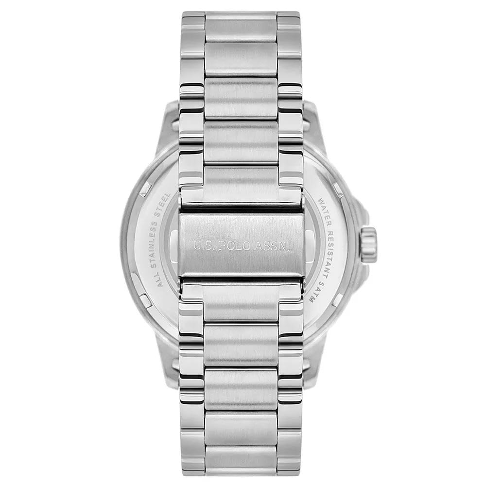 U.S. Polo Assn. U.S. Polo Assn. Crossing USPA1000B-05,  сша мужские часы на браслете нержавеющая сталь боковой вид