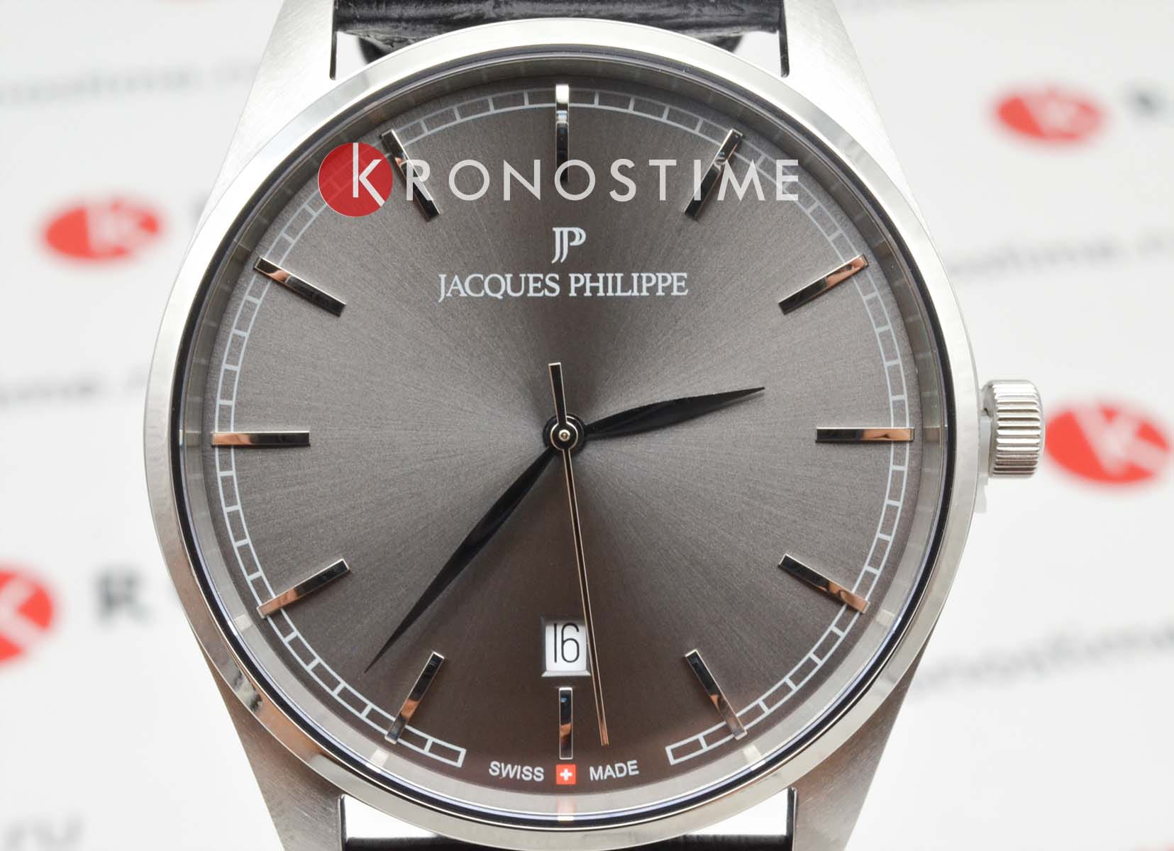 Jacques Philippe Jacques Philippe Odina JPQGS621141,  швейцария мужские часы на браслете кожаный боковой вид