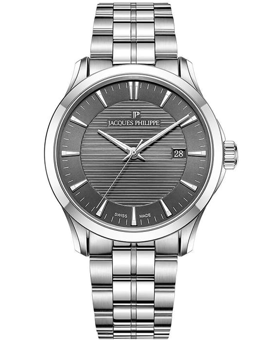 Jacques Philippe Jacques Philippe Teres JPQGS791346  JPQGS791346 кварцевые мужские часы синий циферблат, браслет нержавеющая сталь 316l — вид спереди
