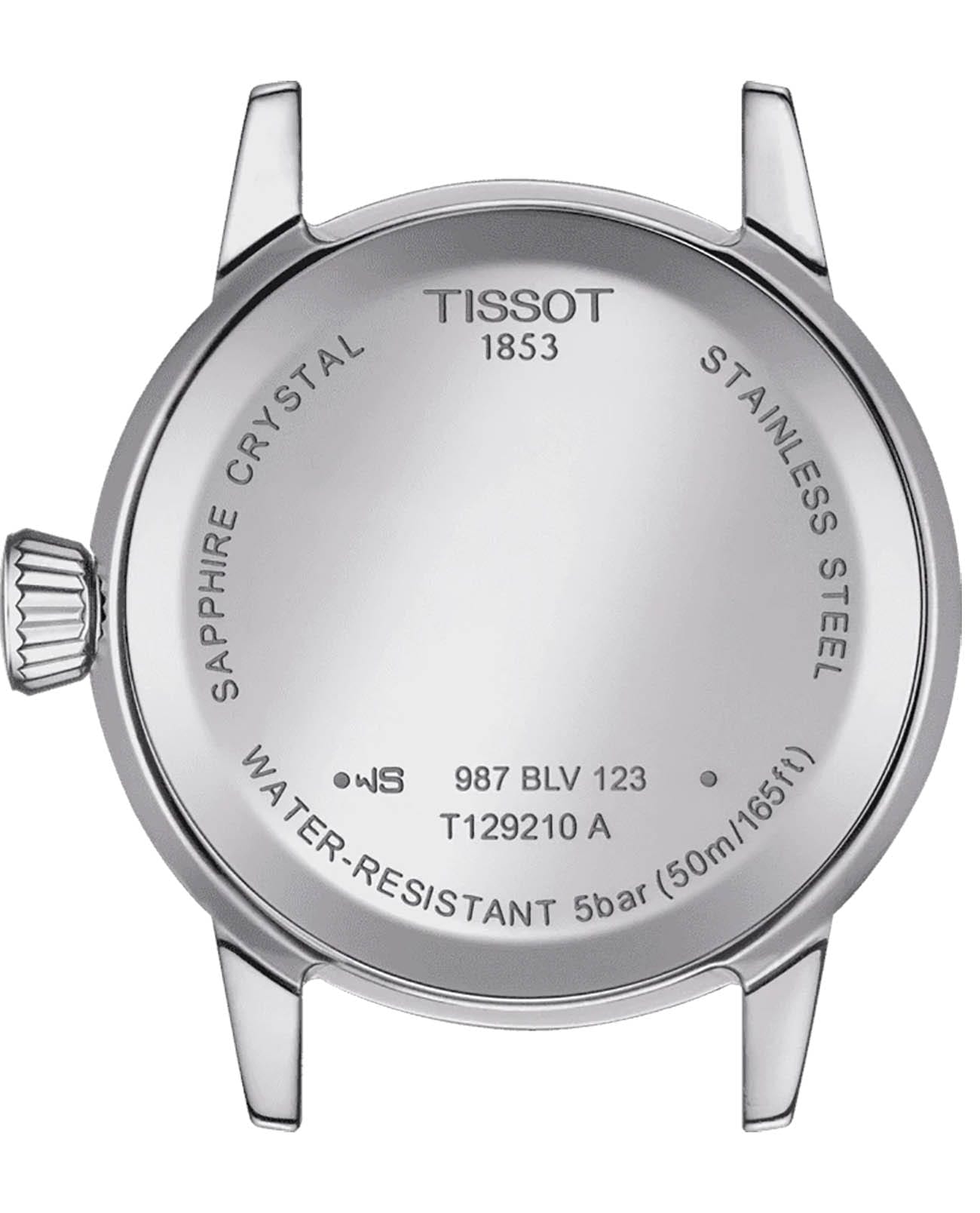 Tissot Tissot Classic Dream Lady T129.210.11.013.00 кварцевые женские часы часы крупный план белый циферблата