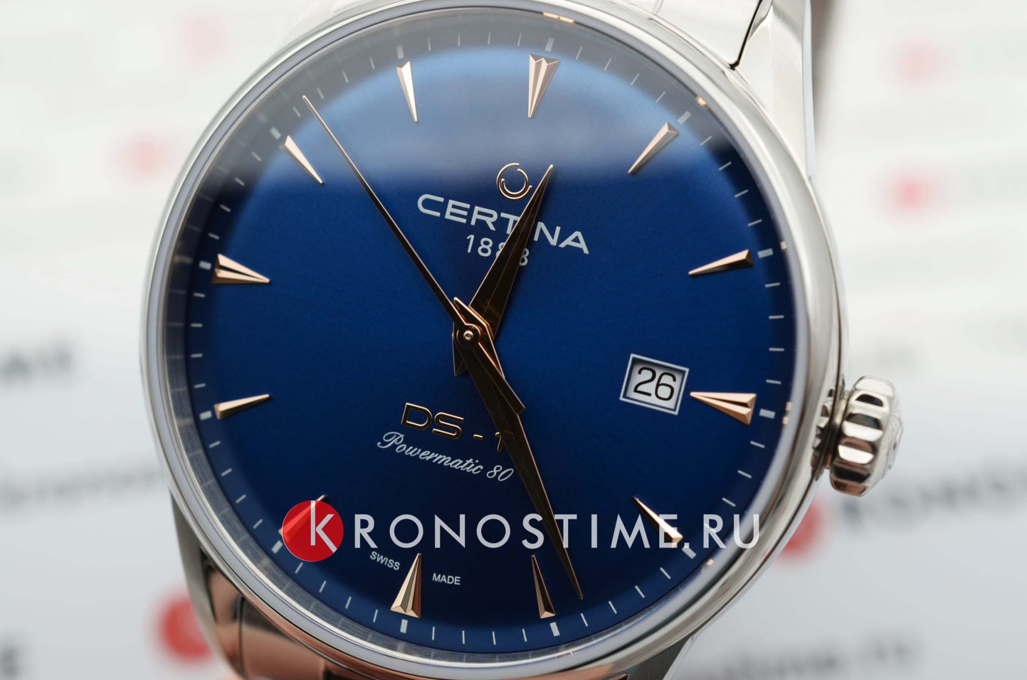 Certina Certina DS-1 Powermatic 80 C029.807.11.041.02 DS 1, наручные мужские часы фото под углом