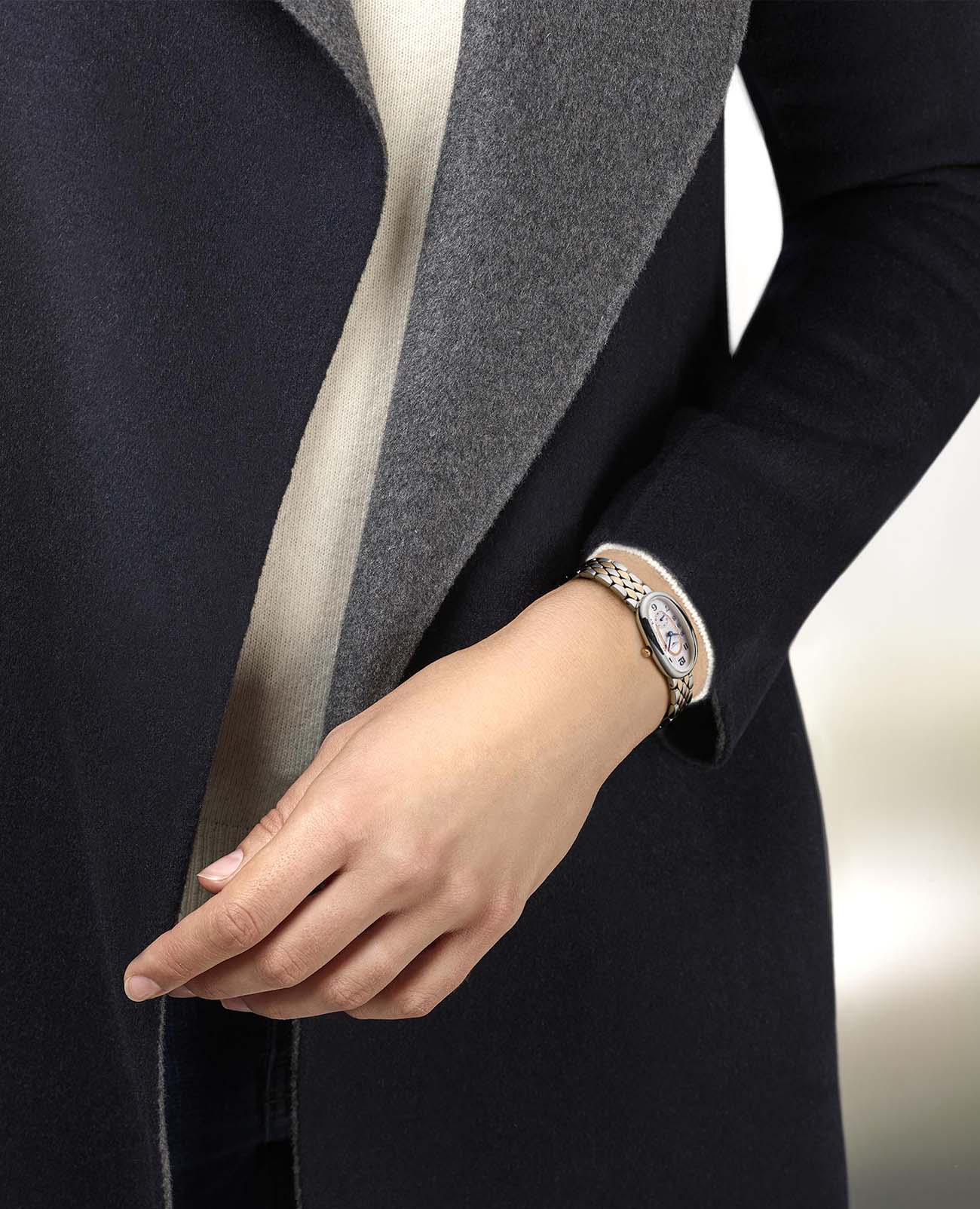 Longines Longines Symphonette L2.306.5.83.7 кварцевые женские часы часы крупный план перламутровый циферблата