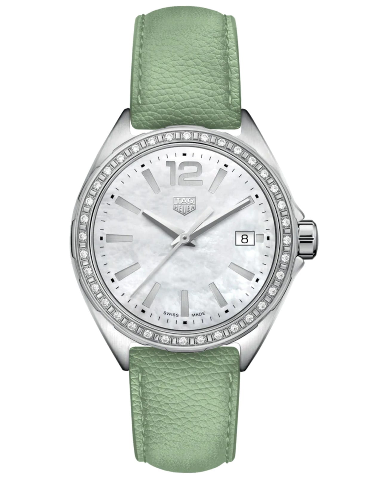 TAG Heuer TAG Heuer Formula 1 WBJ131A.FC8249  WBJ131A.FC8249 кварцевые женские часы белый циферблат, браслет кожаный — вид спереди