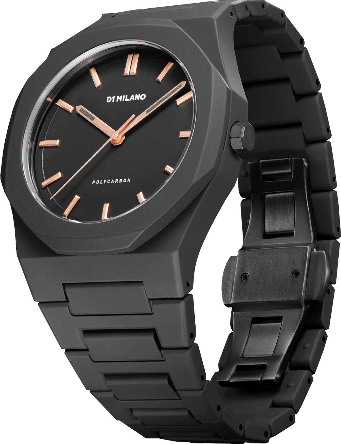 D1 Milano D1 Milano Polycarbon PCBJ12,  италия мужские часы на браслете пластик боковой вид