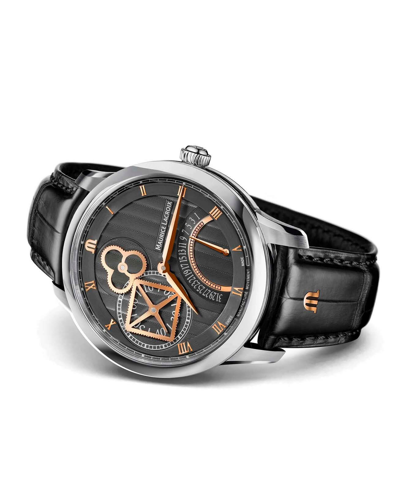 Maurice Lacroix Maurice Lacroix Masterpiece Square Wheel Retrograde MP6058-SS001-310-1 , наручные мужские часы фото под углом