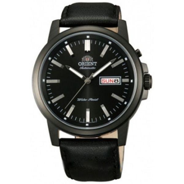 Orient Orient EM7J001B (FEM7J001B)  FEM7J001B  мужские часы  циферблат, браслет кожаный — вид спереди