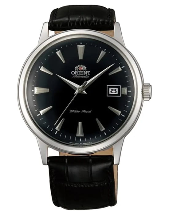 Orient Orient Automatic AC00004B  AC00004B механические мужские часы черный циферблат, браслет кожаный — вид спереди