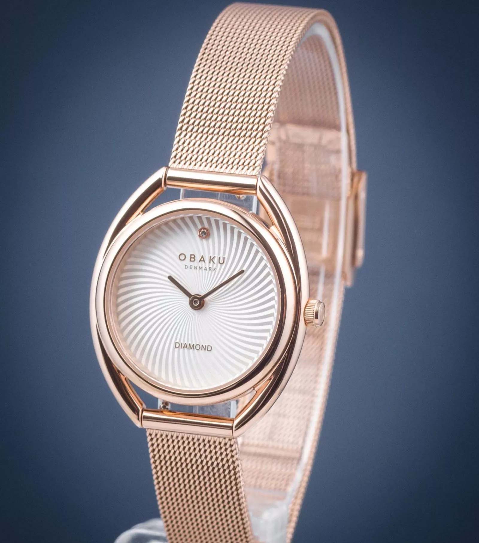 Obaku Obaku Diamond V286LXVIMV женские часы белый циферблат на запястье