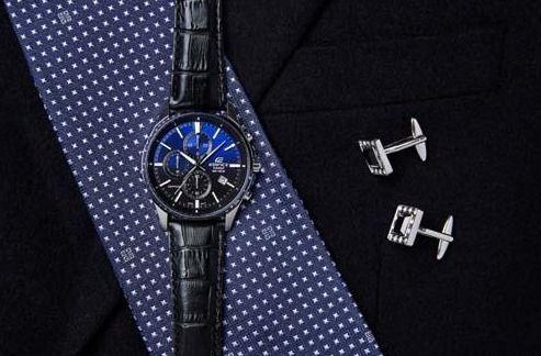 Casio Casio Edifice EFB-530L-2A кварцевые мужские часы часы крупный план синий циферблата