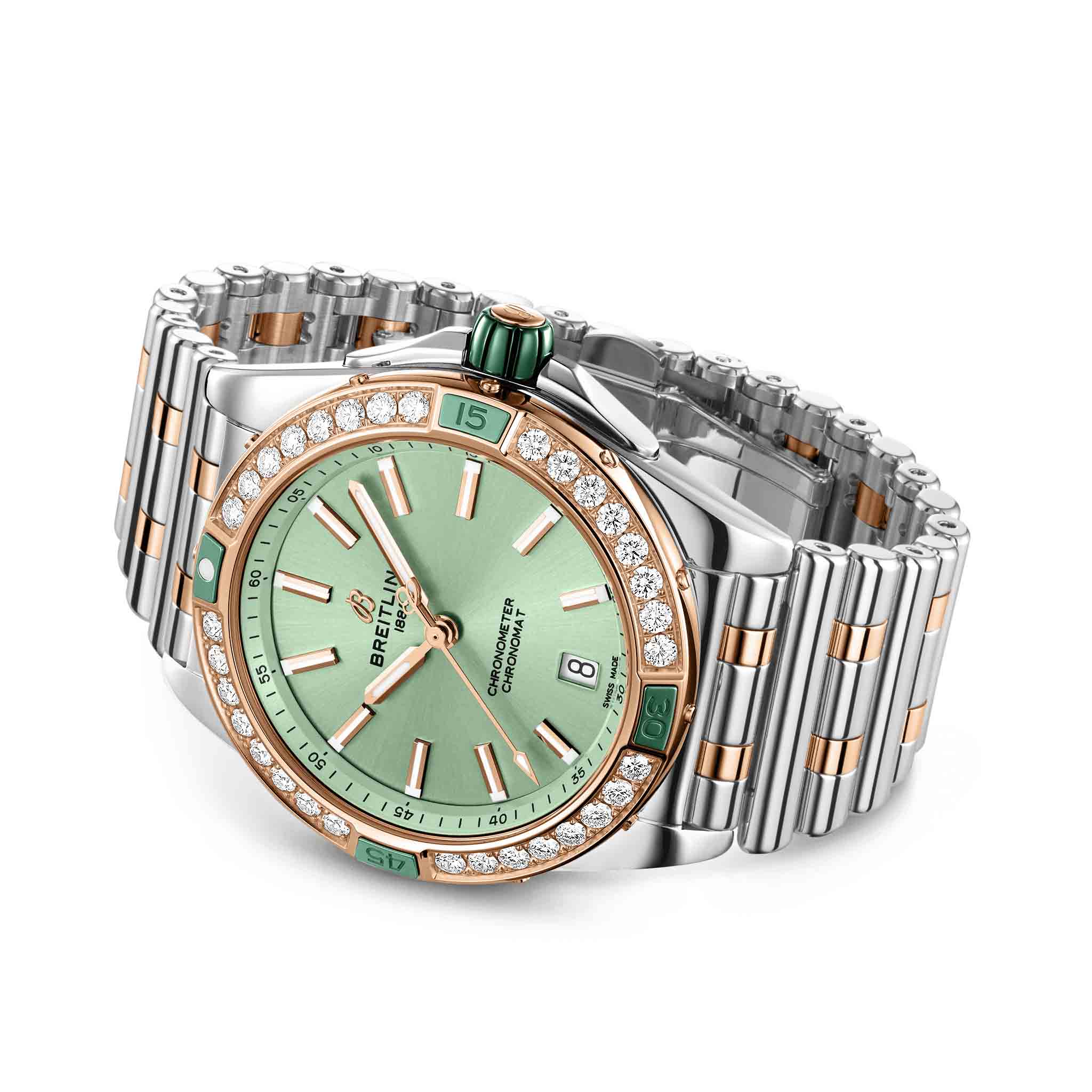 Оригинальные часы Breitling Breitling Super Chronomat Automatic 38 U17356531L1U1 механические калибр механизма breitling 17 общий вид