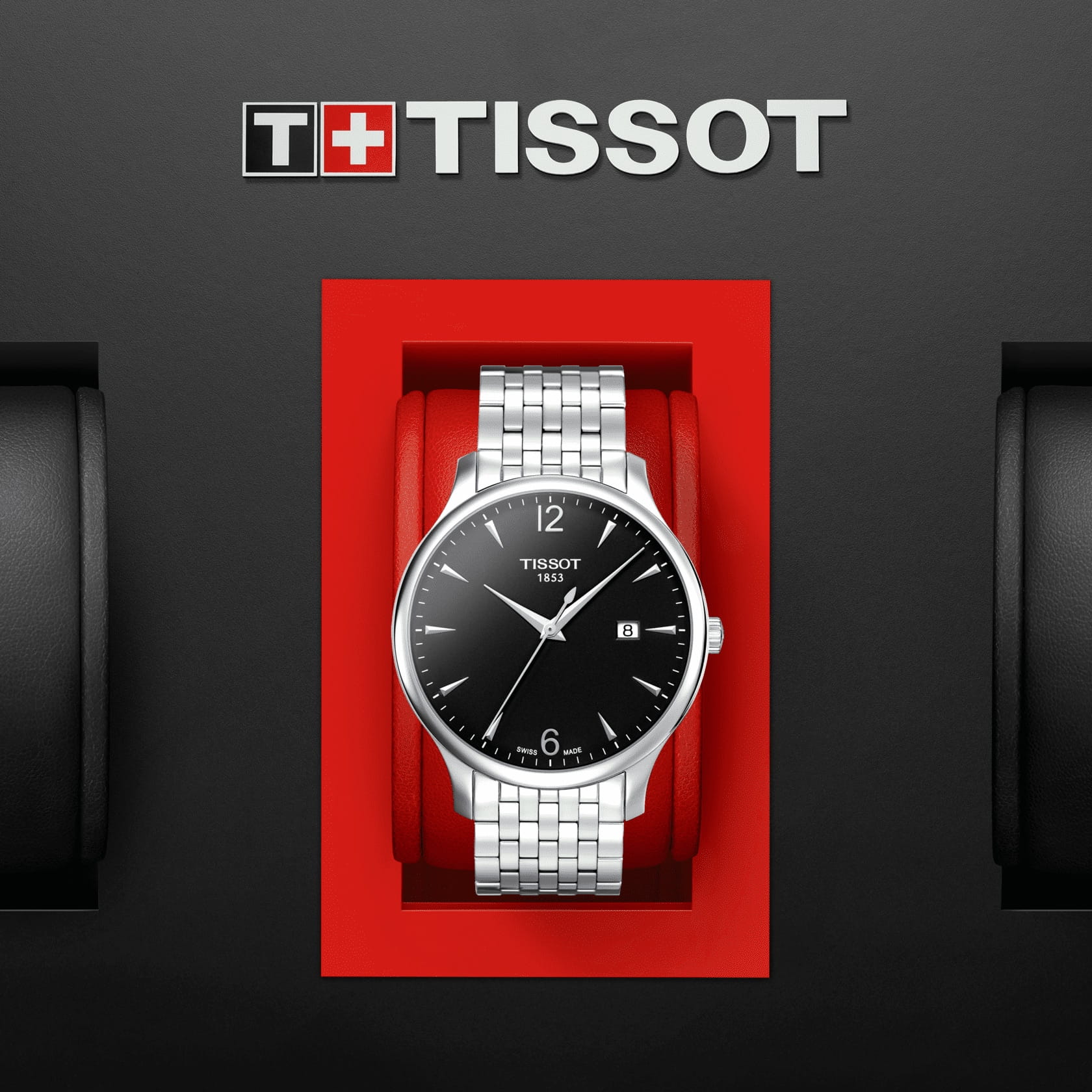 Tissot Tissot Tradition T063.610.11.057.00, t-classic швейцария мужские часы на браслете нержавеющая сталь боковой вид
