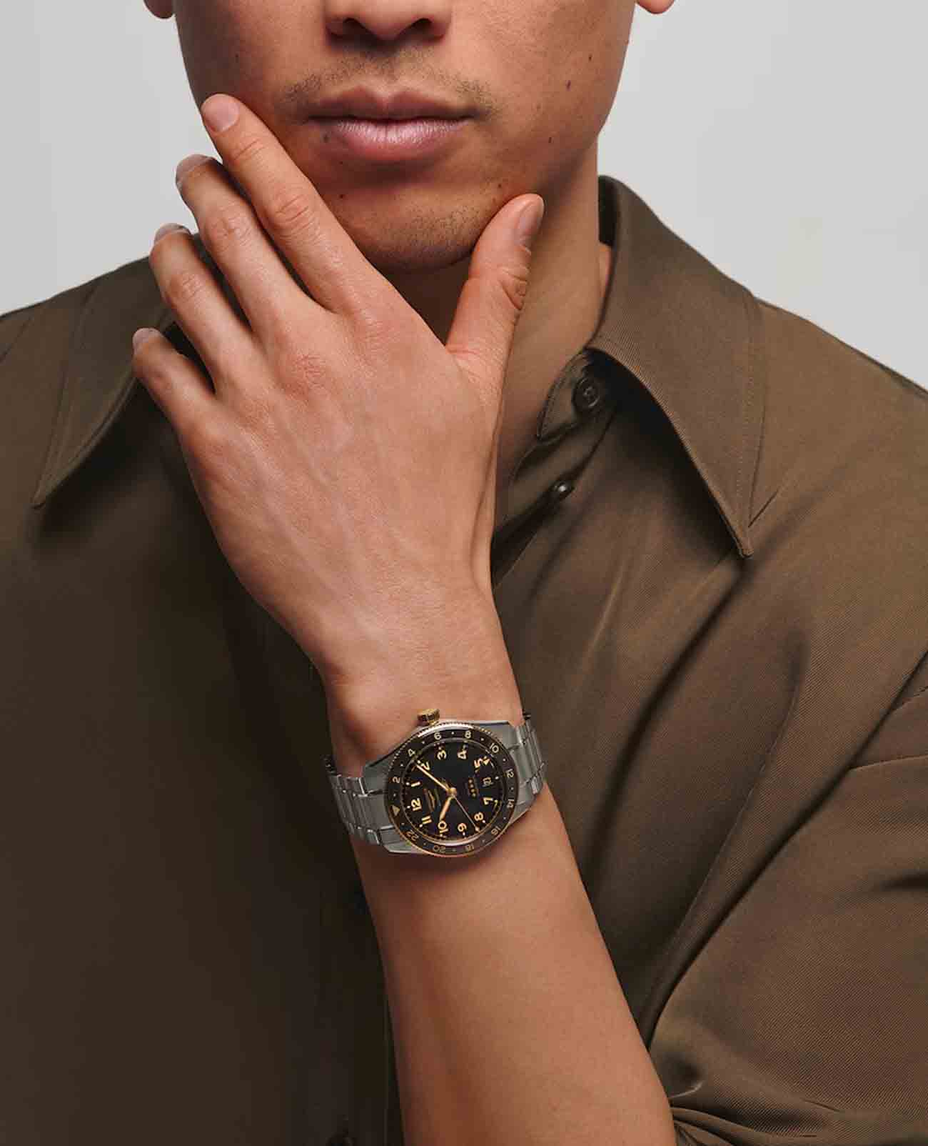 Longines Longines Spirit L3.812.5.53.6 мужские часы черный циферблат на запястье