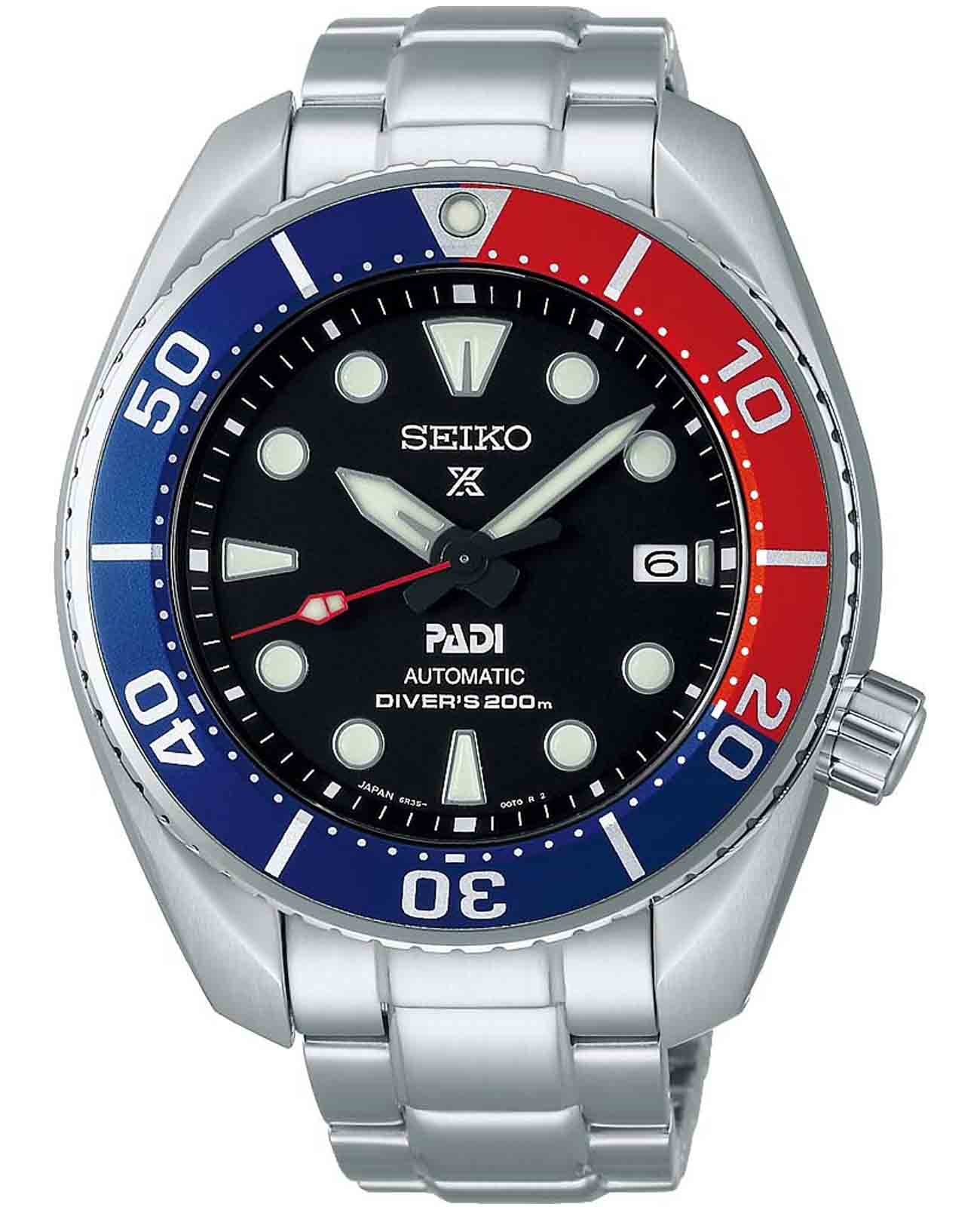Seiko Seiko Prospex SPB181J1  SPB181J1 механические мужские часы серый циферблат, браслет нержавеющая сталь — вид спереди