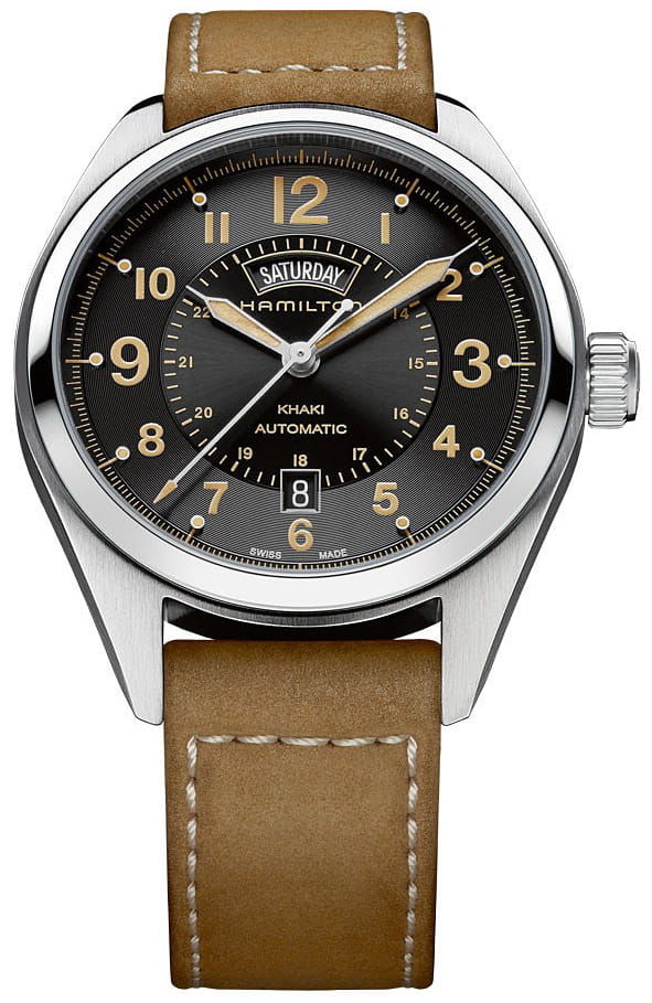 Hamilton Hamilton Khaki Field Day Date H70505833 механические мужские часы часы крупный план черный циферблата