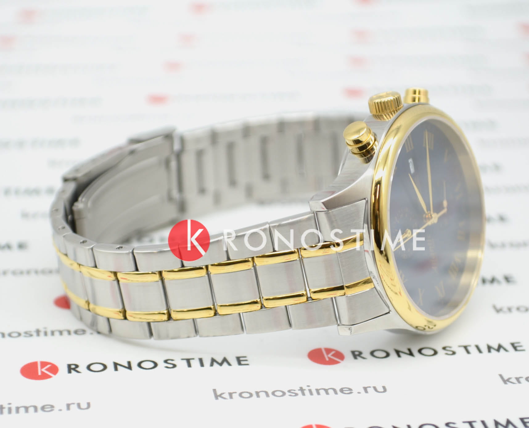 Atlantic Atlantic Seabase 64457.43.58G ,  швейцария мужские часы на браслете нержавеющая сталь с pvd-покрытием боковой вид