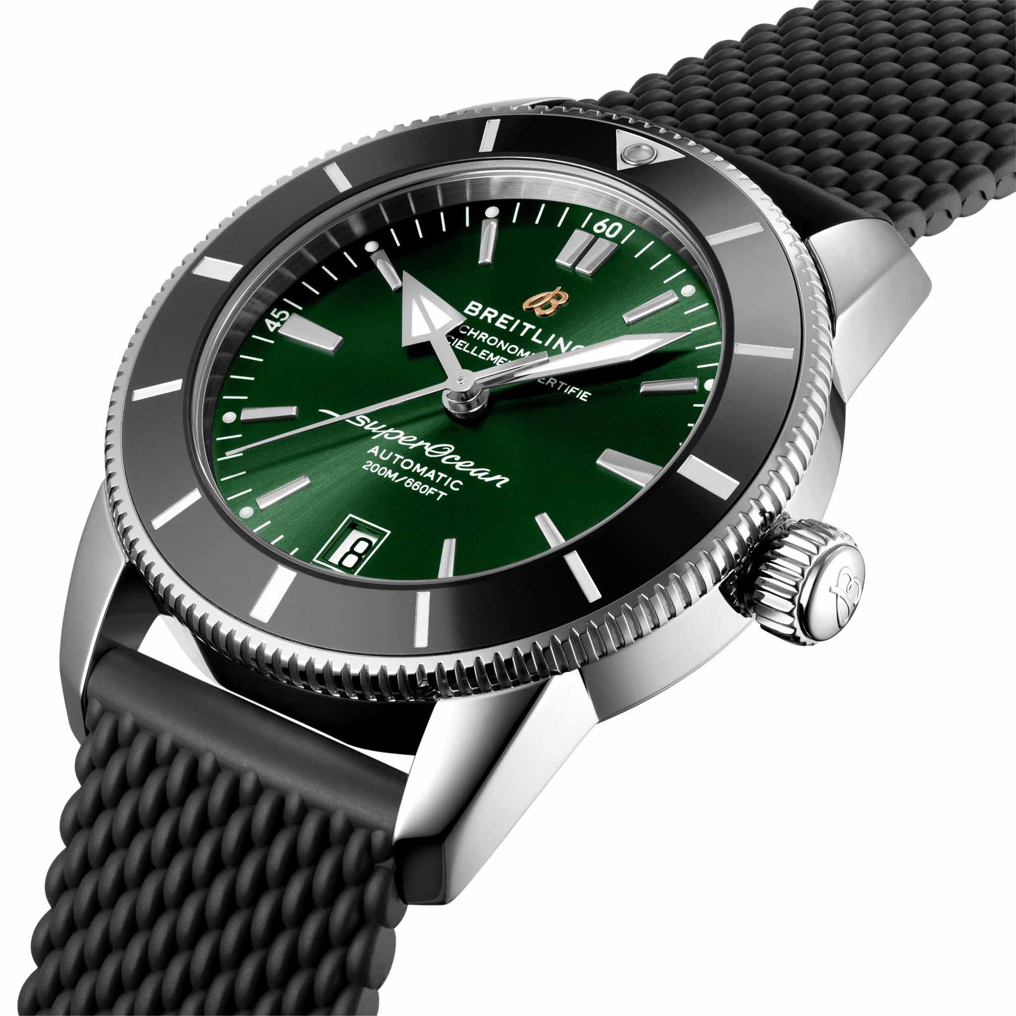 Breitling Breitling Superocean Heritage B20 Automatic 42 AB2010121L1S1 мужские часы зеленый циферблат на запястье