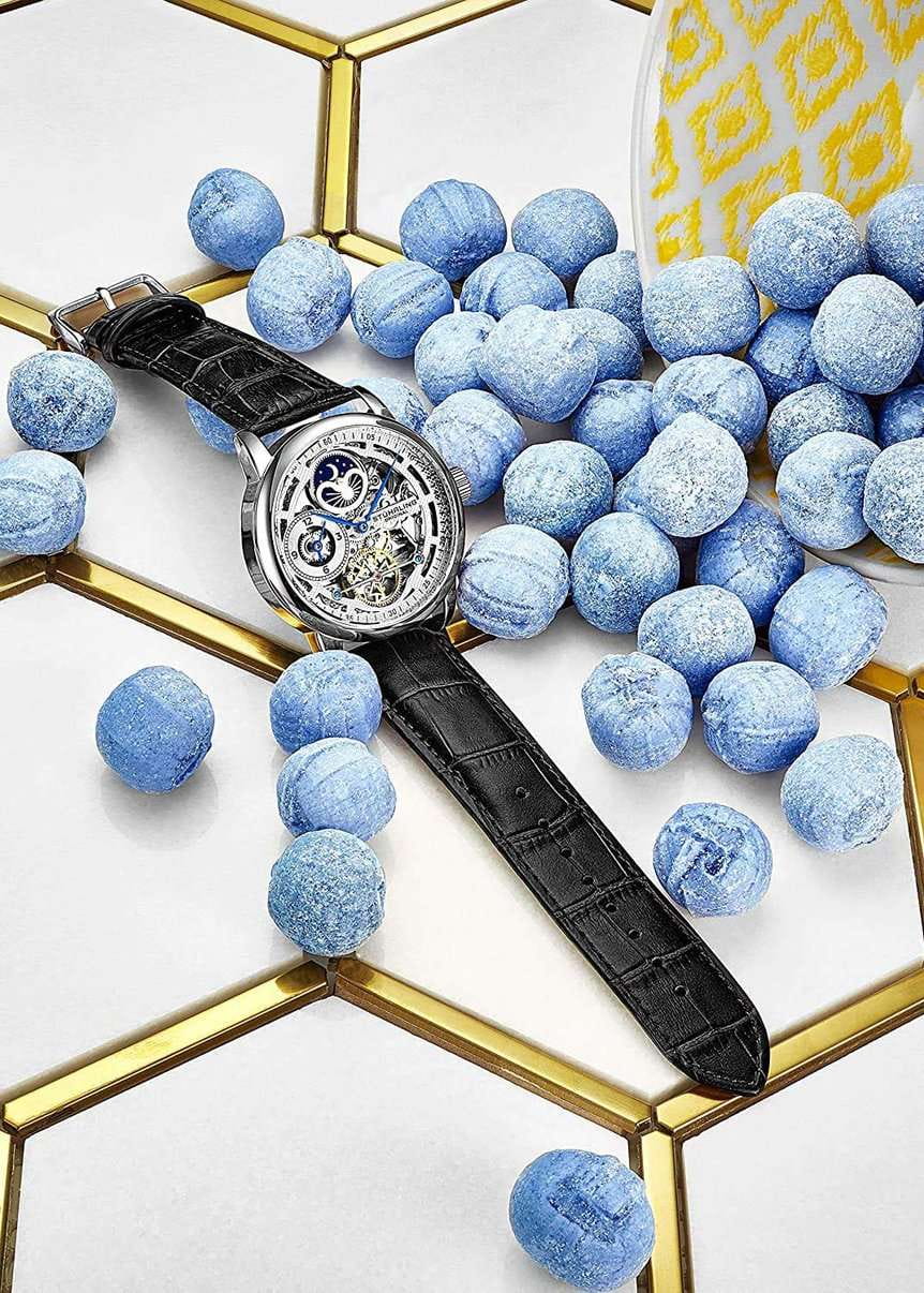 Stuhrling Stuhrling Legacy 3917.1 механические мужские часы часы крупный план серебристый циферблата