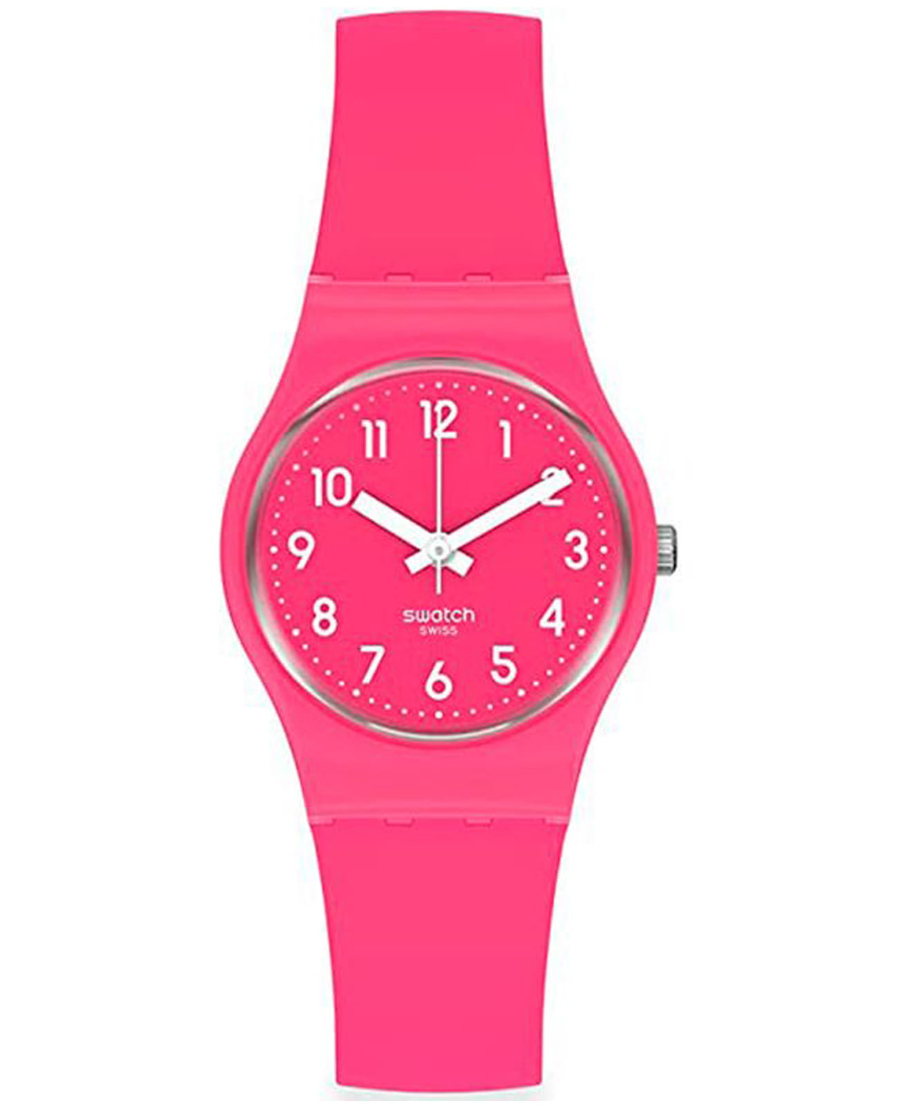 Swatch Swatch Lady LR123C  LR123C кварцевые женские часы розовый циферблат, браслет силикон — вид спереди