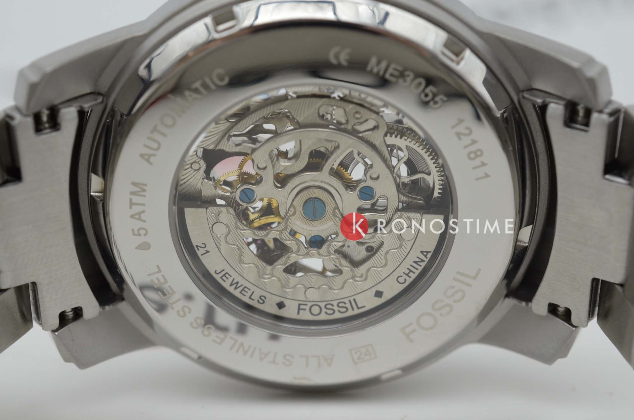 Fossil Fossil Bannon  ME3055  - задняя крышка сталь металл корпуса, сша часы
