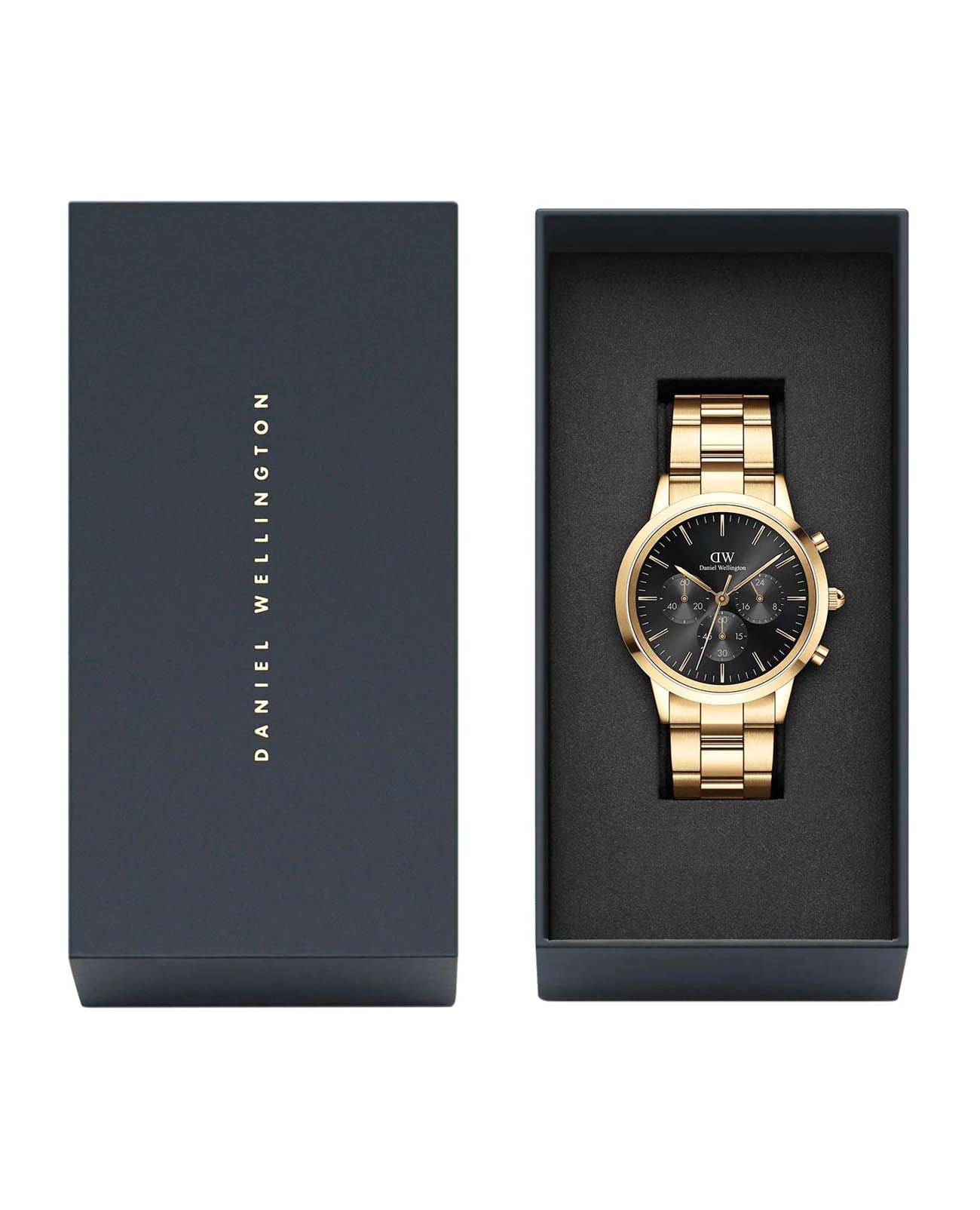 Daniel Wellington Daniel Wellington Iconic Link Arctic DW00100641 мужские часы черный циферблат на запястье