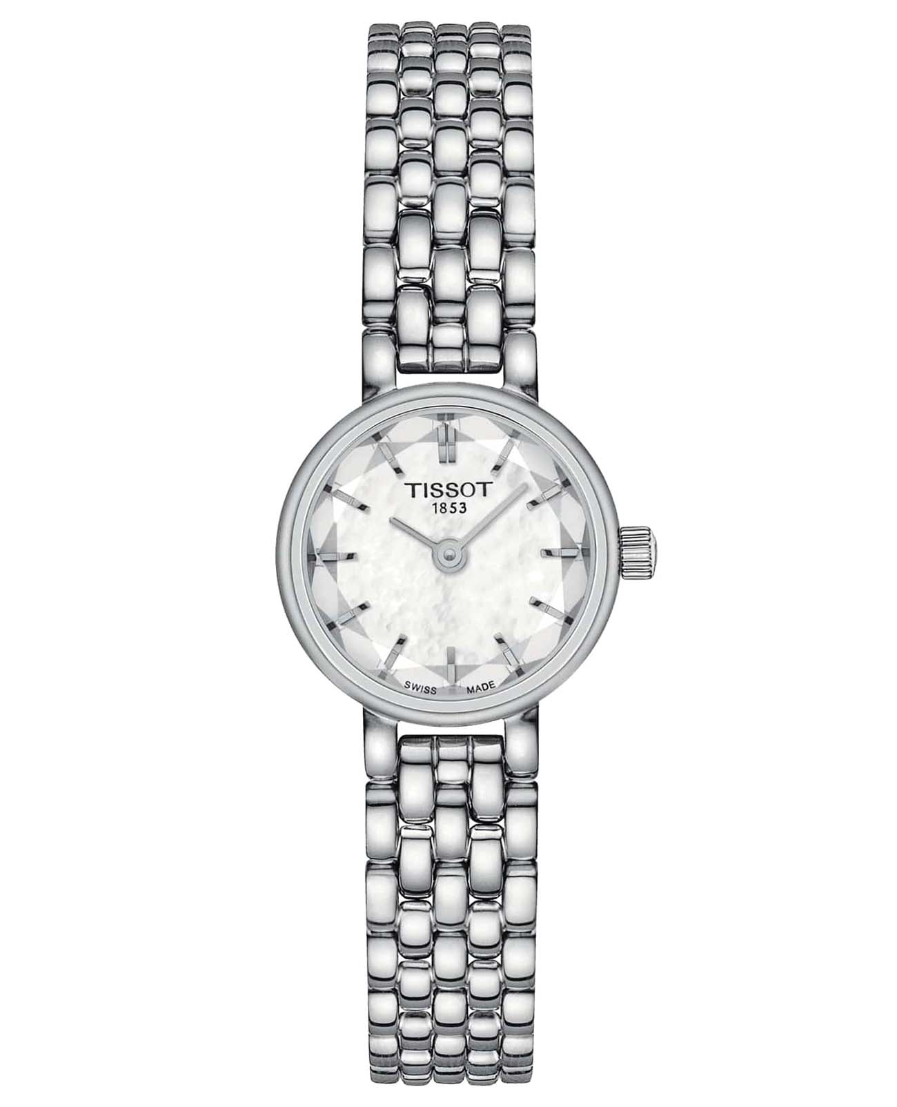 Tissot Tissot Lovely Round T140.009.11.111.00 Lovely T1400091111100 кварцевые женские часы перламутровый циферблат, браслет нержавеющая сталь — вид спереди