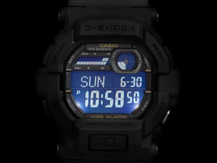 Casio Casio G-Shock GD-350-1BDR (GD-350-1B) электронные мужские часы часы крупный план черный циферблата