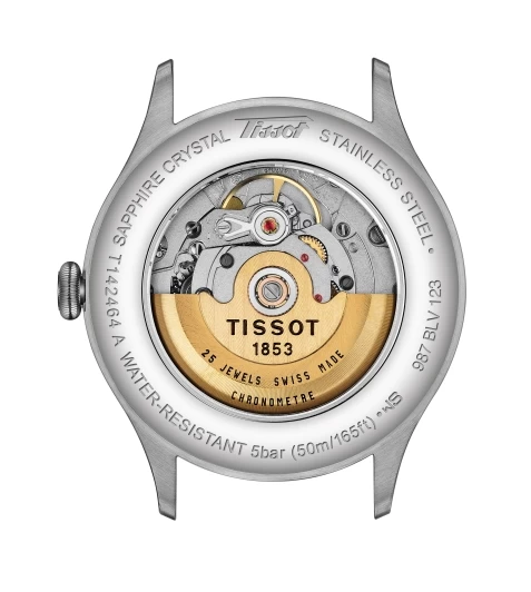 Tissot Tissot Heritage 1938 T142.464.16.332.00, t-heritage швейцария мужские часы на браслете кожаный боковой вид