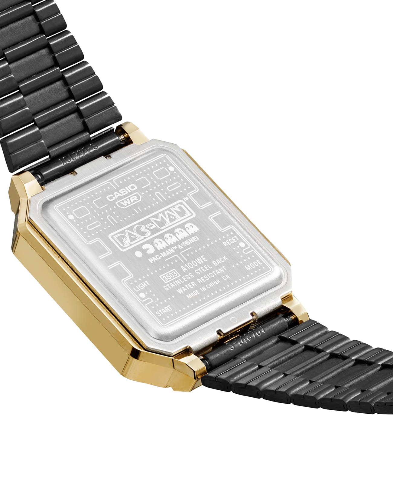 Casio Casio Vintage Pac Man Limited Edition A100WEPC-1B лимитированной серии — детали корпуса и нержавеющая сталь