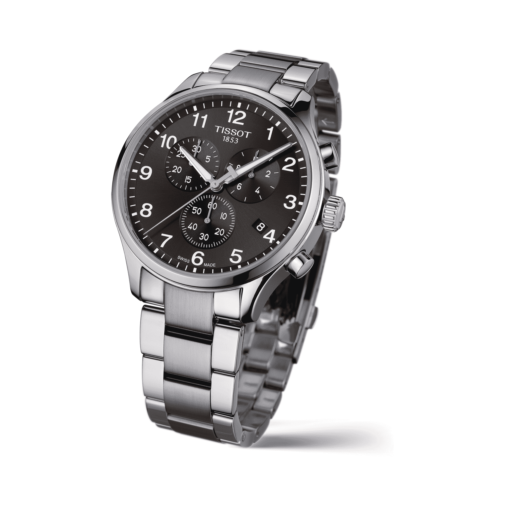 Tissot Tissot Chrono XL Classic T116.617.11.057.01, t-classic швейцария мужские часы на браслете нержавеющая сталь боковой вид