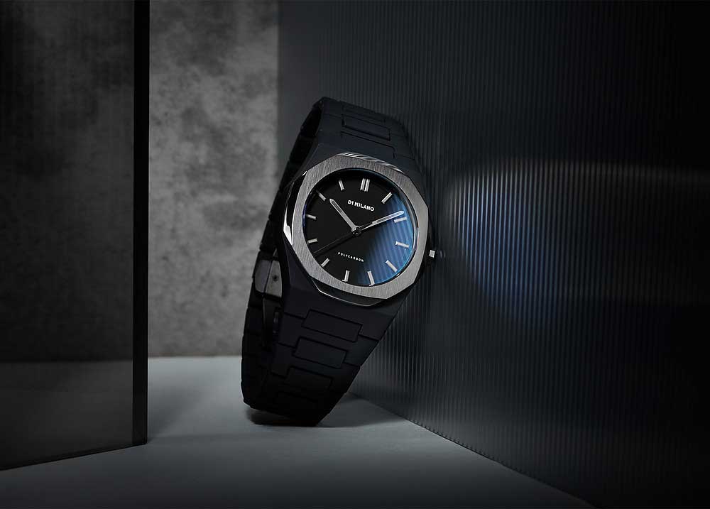 D1 Milano D1 Milano Polycarbon PCBJ13 мужские часы черный циферблат на запястье