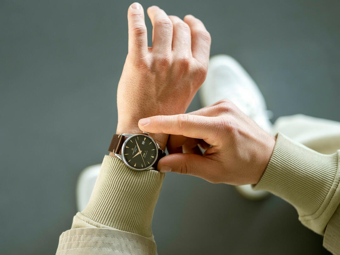 Certina Certina DS-1 Powermatic 80 C029.807.11.291.02 мужские часы коричневый циферблат на запястье