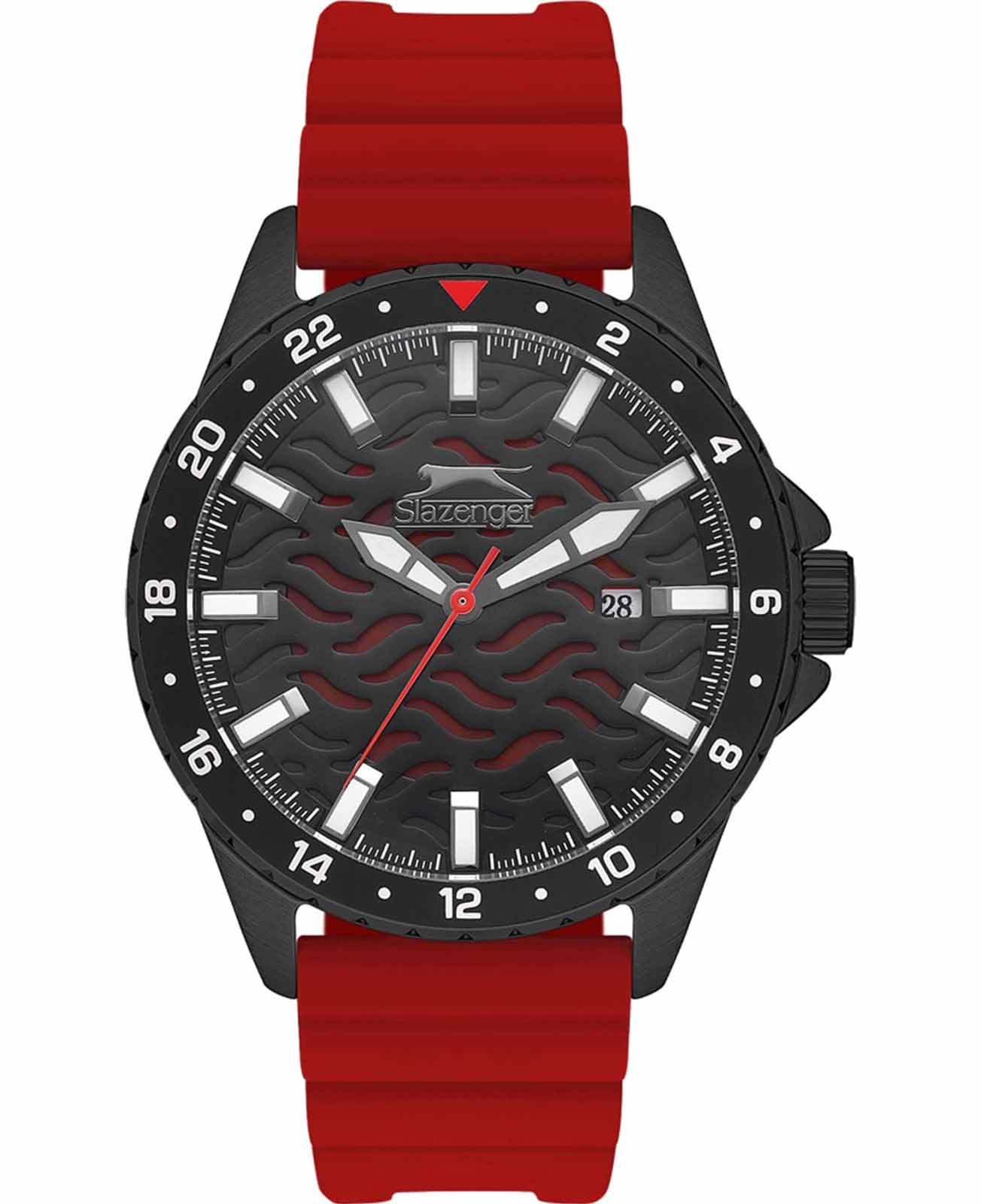 Slazenger Slazenger SL.09.2224.1.05  SL.09.2224.1.05 кварцевые мужские часы  циферблат, браслет резина — вид спереди