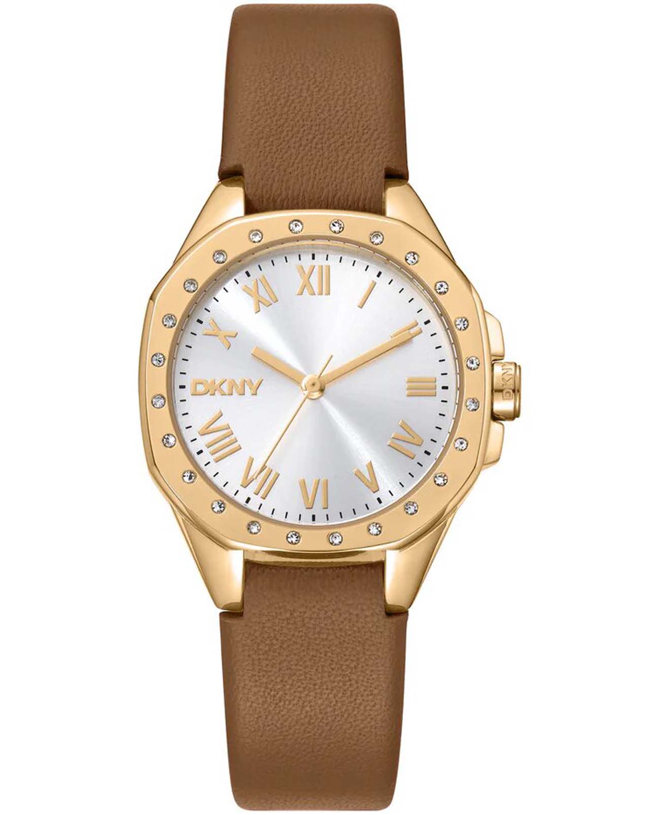 DKNY DKNY Brooklyn Mini DK1L013L0025  DK1L013L0025 кварцевые женские часы  циферблат, браслет кожаный — вид спереди