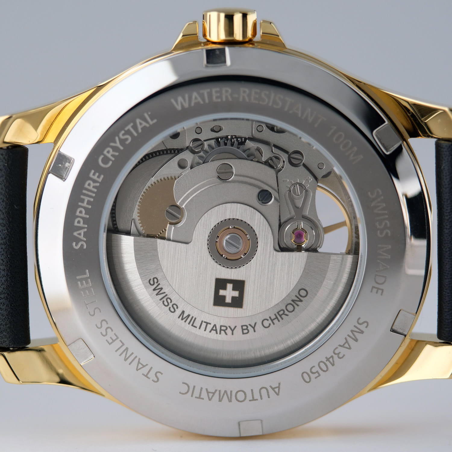 Swiss Military by Chrono Swiss Military by Chrono SMA34050.08,  швейцария мужские часы на браслете кожаный боковой вид