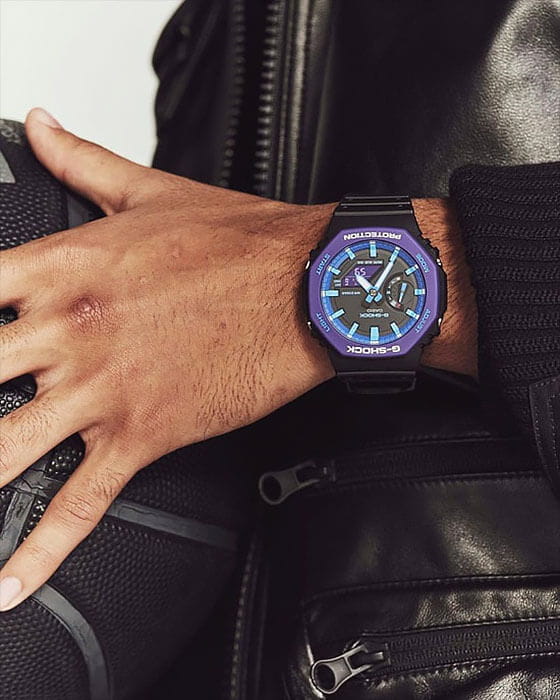 Casio Casio G-Shock GA-2100THS-1A мужские часы черный циферблат на запястье