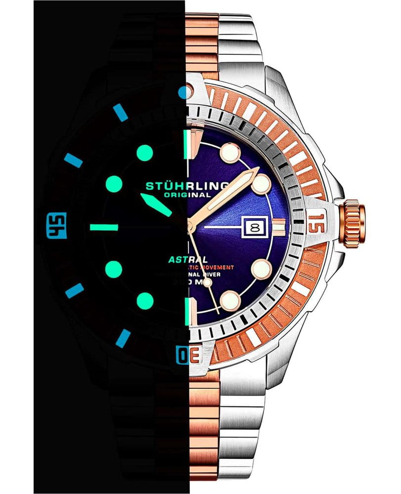 Stuhrling Stuhrling Aquadiver 1005.04 , наручные мужские часы фото под углом