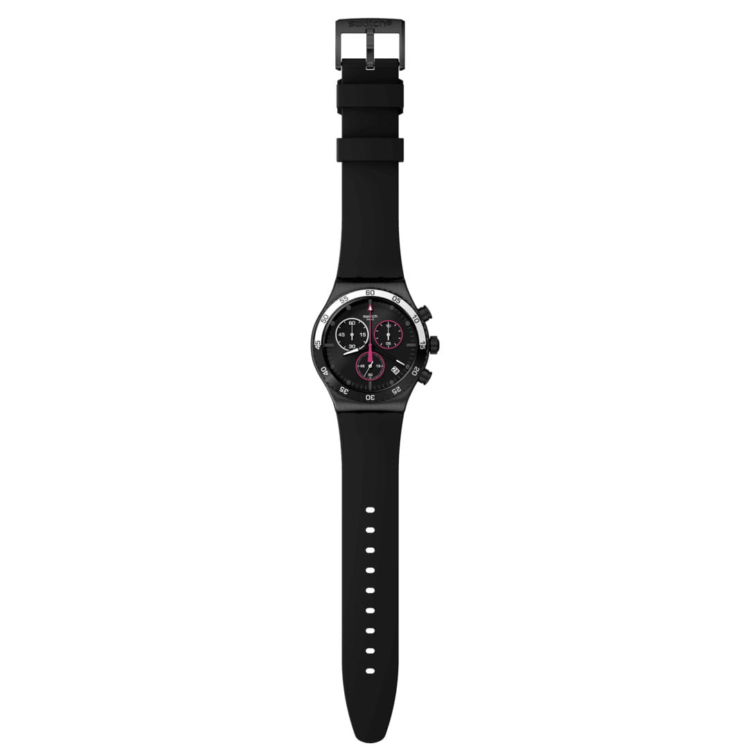 Swatch Swatch I New Chrono YVB413, gent швейцария мужские часы на браслете резина боковой вид