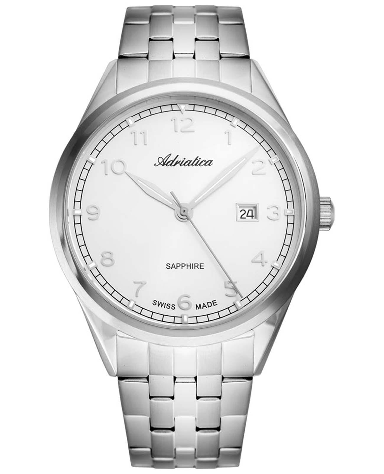 Adriatica Adriatica Premiere A8260.5123Q  A8260.5123Q кварцевые мужские часы  циферблат, браслет нержавеющая сталь — вид спереди