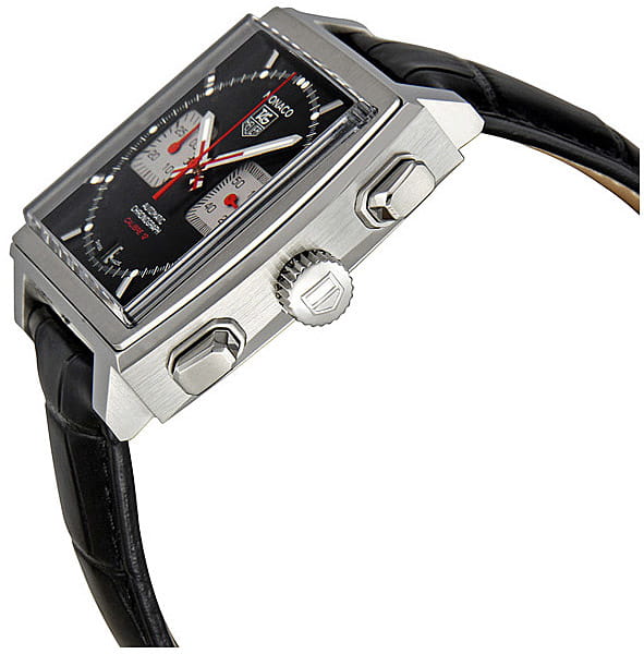 TAG Heuer TAG Heuer Monaco CAW2114.FC6177, monaco швейцария мужские часы на браслете кожаный боковой вид