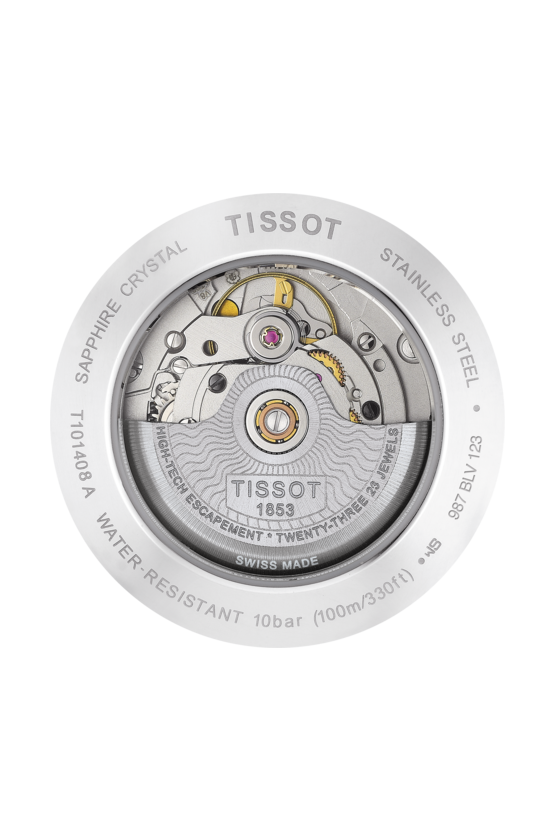 Tissot Tissot PR 100 Powermatic 80 COSC T101.408.22.031.00, t-classic швейцария мужские часы на браслете сталь c pvd покрытием боковой вид